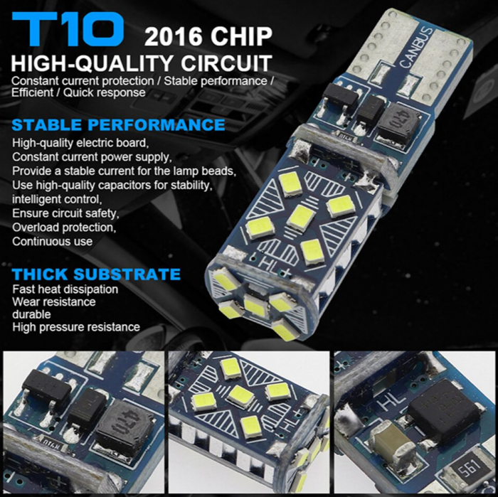 Светодиодная лампа T15 W16W – Max-Hill 15Led 8W Белая (1шт)