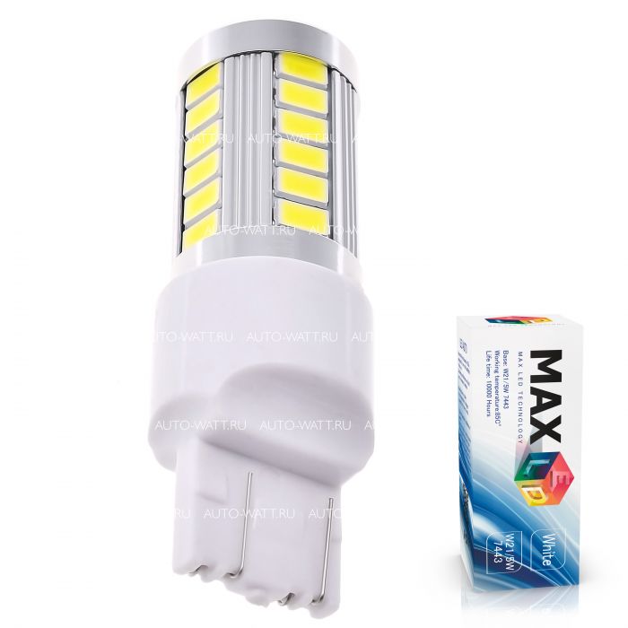 Светодиодная лампа W21/5W 7443 – Max-Road 33Led Линза 13W Белая
