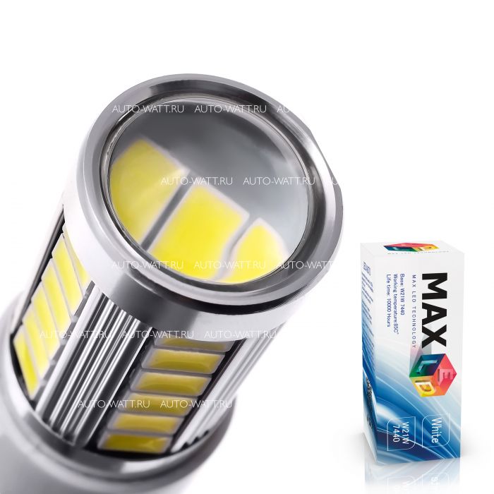 Светодиодная лампа W21W 7440 – Max-Road 33Led Линза 13W Белая
