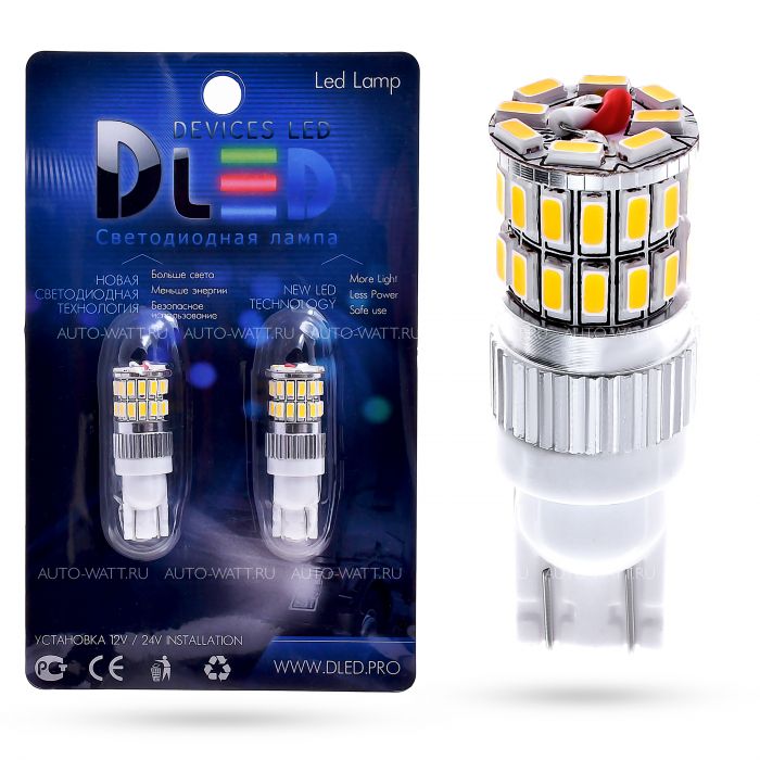 Светодиодная лампа T10 W5W – 36 SMD3014 9W 4000K