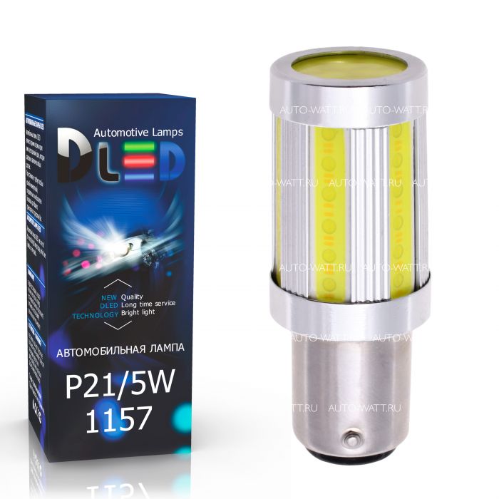 Светодиодная лампа P21/5W 1157 – 7 COB 24W Белая (2шт)