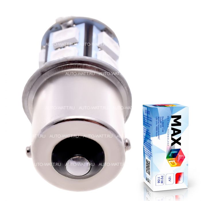 Светодиодная лампа P21W 1156 – 13 SMD5050 3.12W Красная
